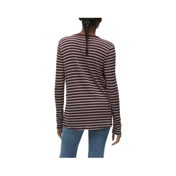 Michael Stars Phoebe Long Sleeve Stripe Thermal Top NWT Size M - Picture 2 of 7